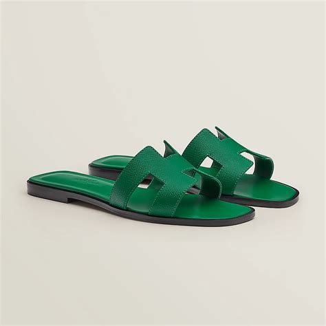 hermes green oran sandals|Hermes oran sandals on sale.